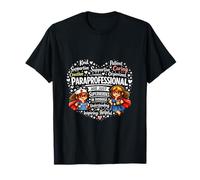 Paraprofessional Heart Word Art Special Educat Appreciation T-Shirt