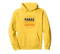 Paras Make Learning Happen Inspiring Teacher Gift Pullover Hoodie, Adult Unisex, Lemon, XL