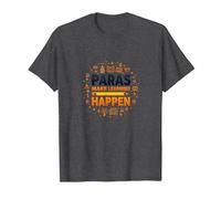 Paras Make Learning Happen Inspiring Teacher Gift T-Shirt, Men, Dark Heather Grey, 4XL