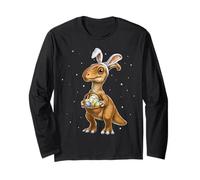 Parasaurolophus Dinosaur Easter Rabbit Eggs Bunny Ears Cute Long Sleeve T-Shirt