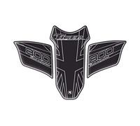 Paraserbatoio.it 3D effect adhesive resin tank protector for motorcycle compatible with TRIUMPH Tiger 800 2010 17 black