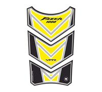 Paraserbatoio.it 3D effect adhesive resin tank protector for motorcycle compatible with YAMAHA Fazer 1000 2001 02 03 04 05 yellow