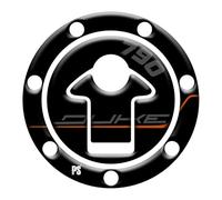 Paraserbatoio.it 3D effect sticker Resinated tank protector compatible with KTM DUKE 790 THE SCALPEL - Cap protection - Color Black v2