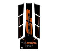Paraserbatoio.it 3D effect sticker Resinated tank protector compatible with KTM DUKE 890 GT - Tank pad - Color Black v2