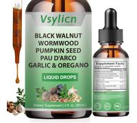 Parasite Cleanse Tincture/Extract - Wormwood, Black Walnut Hull - Rapid Gut Cleanse & Digestive Health, Herbal Supplement for Gut Detox Cleanse and Digestive Well-Being, Alcohol-Free Gut-Friendly