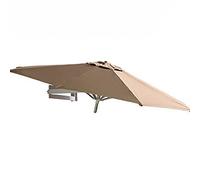 Parasol,7.5 FT Mounted Patio Outdoor Wall Umbrella with Adjustable Pole and Wind Vent, Ideal for Garden Balcony Yard,Red