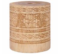 Parasol Base 21.1 kg Solid Mahogany Wood Cylindrical Umbrella Stand Patio vidaX