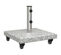 Parasol Base 30 kg Granite Square Outdoor Umbrella Base Heavy Duty vidaXL