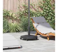 vidaXL Parasol Base Dark Grey Wood look 48 x 48 x 32 cm