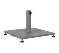 Parasol Base Square Steel Dark Grey Wood Look 45x45x31cm Outdoor Stable UVproof