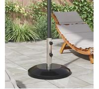 Parasol Base Black Granite & Stainless Steel 45cm Ø Drum 30cm Tube 26.75kg Solid