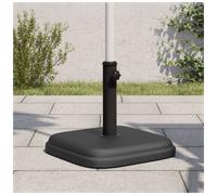 Parasol Base Black Plastic Concrete 36x36x31cm Iron Tube 32/35/38mm single knob