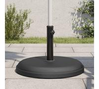 Parasol Base Black Plastic & Concrete 49.5x32cm 25kg Ø32/35/38mm Round HeavyDuty