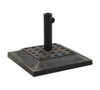 Parasol Base Bronze Polyresin 44x33cm 12kg Square w/ Locking Bolt In dapters