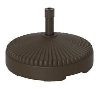 Parasol Base Brown HDPE Φ55x30cm Fillable 28kg Sand 23kg Water 34/38mm DurableUV