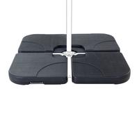 Beliani Parasol Base Caria Black Square 9 Kg, Black