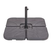 Beliani Parasol Base Caria Black Square 9 Kg, Black