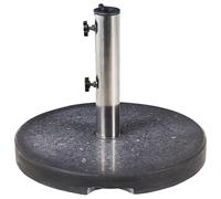 Beliani Parasol Base CEGGIA Black Round 25 kg, Black