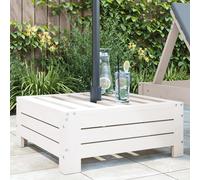 Parasol Base Cover White Solid Wood Pine Berkfield Home White One Size