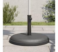 Parasol Base Dark Grey Plastic & Concrete 25kg 49.5x32cm Fits Ø32/35/38mm Sturdy