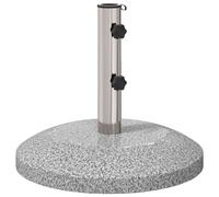 Parasol Base for 40-50 mm Pole Granite and Stainless Steel Patio Holder vidaXL