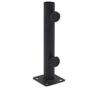 vidaXL Steel Parasol Base - Matt Black Umbrella Holder with Adjustable Tube for 32/34/38mm Poles, Powder Coated for Outdoor Durability
