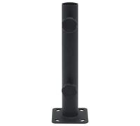 vidaXL Steel Parasol Base - Matt Black Umbrella Holder with Adjustable Tube for 32/34/38mm Poles, Powder Coated for Outdoor Durability