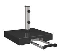 vidaXL Parasol Base Awning Stand with Wheels 29 kg Grey Granite 41x41x37 cm Square