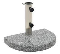 Parasol Base Grey Granite 40x28x4cm 10kg Stainless Steel Tube 57mm +2 bolts & ad