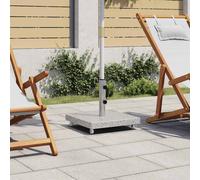Parasol Base Grey Granite 45x45x5cm 30kg with Stainless Steel Holder & Castors4