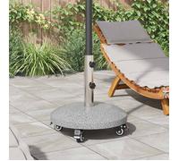 Parasol Base Grey Granite with Stainless Steel Tube Ø45 x H44.5cm 27.2kg Wheels