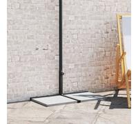 Parasol Base Half Black Steel 80x45x31cm Wall-Mount for 32-38mm Poles Outdoor HQ