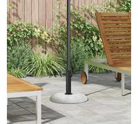 Parasol Base Light Grey Concrete 45x45x33cm Round Textured Rollable Outdoor Only
