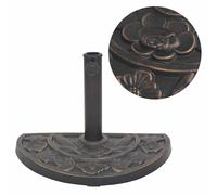 vidaXL Parasol Base Resin Half Round Bronze 9 kg