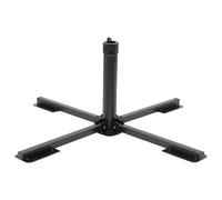 Parasol Base Foldable Steel Powder-Coated Glossy Black 86x86x34cm Ø38/48mm incl2