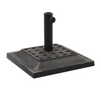 Parasol Base Bronze Polyresin 44x33cm 12kg Square w/ Locking Bolt In dapters