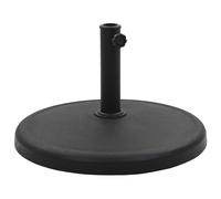 vidaXL Parasol Base Round Polyresin 10kg Black Umbrella Support Stand Holder