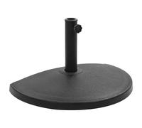 vidaXL Parasol Base Half Round Polyresin 9kg Black Patio Umbrella Stand Holder