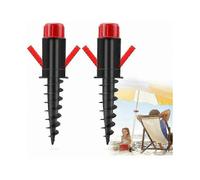 Parasol base, plastic parasol base for beach or ground use, quality screw-in socket with hanging hook, 2 pieces