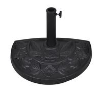 vidaXL Resin Half Round Parasol Base Outdoor Garden Heavy Duty Umbrella Holder