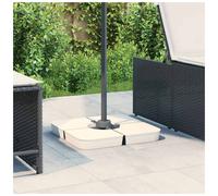 Parasol Base Set 4pcs White PP 100x100x11cm Sand-Fillable 100kg Stable Universal