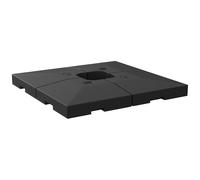 Parasol Base Weighted HDPE Black 54x52.5x50.5cm 4pc Portable Square Weatherproof