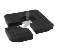 Parasol Base Weights, 96kg Heavy Duty Water or Sand Filled Umbrella Stand, Outdoor Square Offset Cross Holder with Easy-fill Spouts for Stability