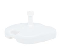 Parasol Base White Plastic 45x45x26cm 16L Sand/Water Umbrella Stand Weatherproof