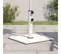 Parasol Base White Steel 43x43x38cm 17kg Square Umbrella Stand Fits 32/38/48mm.