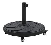 Parasol Base with Wheels for Ø38 /48 mm Poles Patio Umbrella Base Round vidaXL