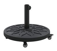Parasol Base with Wheels for Ø38 /48 mm Poles Patio Umbrella Base Round vidaXL