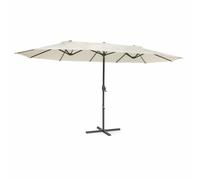 Parasol Beach Stand Base Sun Umbrella Garden Polyester UV Water-Repellent Cream