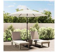 Parasol Canopy 300 cm Sand 100% Polyester UV Protective Anti 6-Rib Outdoor Cover