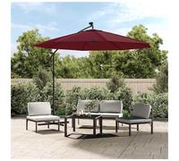 Parasol Cover 350cm Bordeaux Red 100% Polyester Replacement Canopy UV-protective